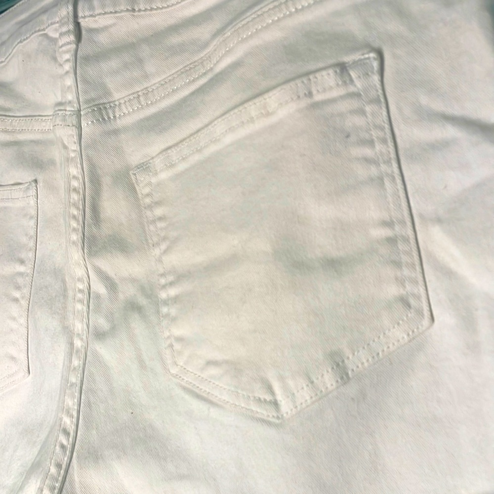 White Jean Shorts